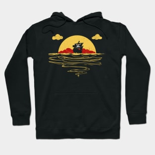 Straw hat sunset Hoodie